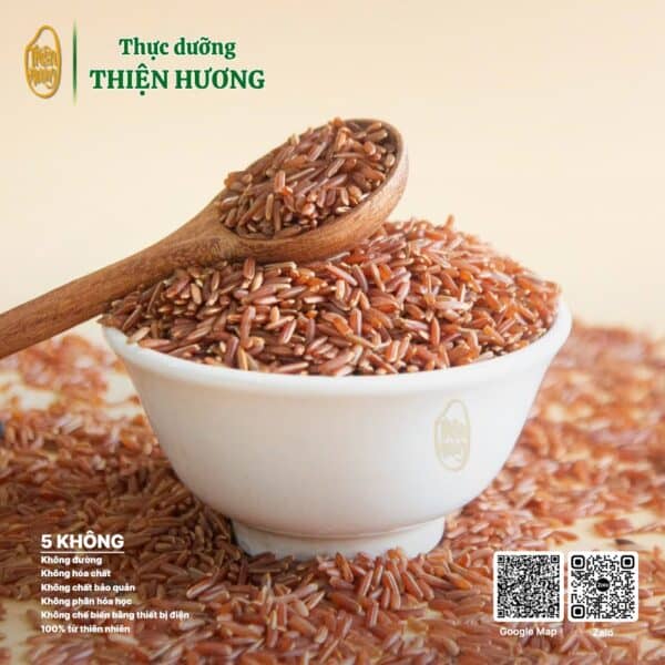 Bát gạo lứt đỏ 4 tháng, hạt đẹp, đỏ nâu tự nhiên từ Thực dưỡng Thiện Hương