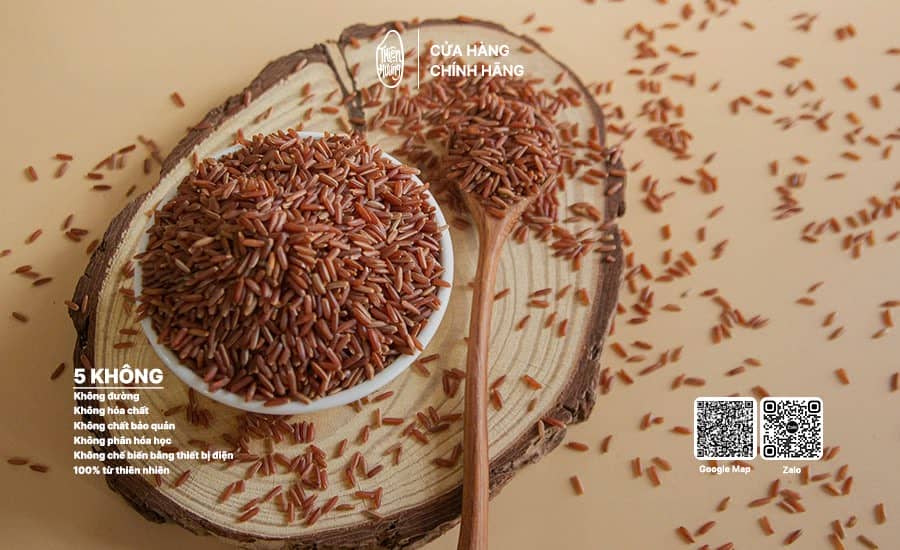 Hạt gạo lứt đỏ 4 tháng giàu dinh dưỡng, thích hợp chế độ ăn lành mạnh từ Thực dưỡng Thiện Hương