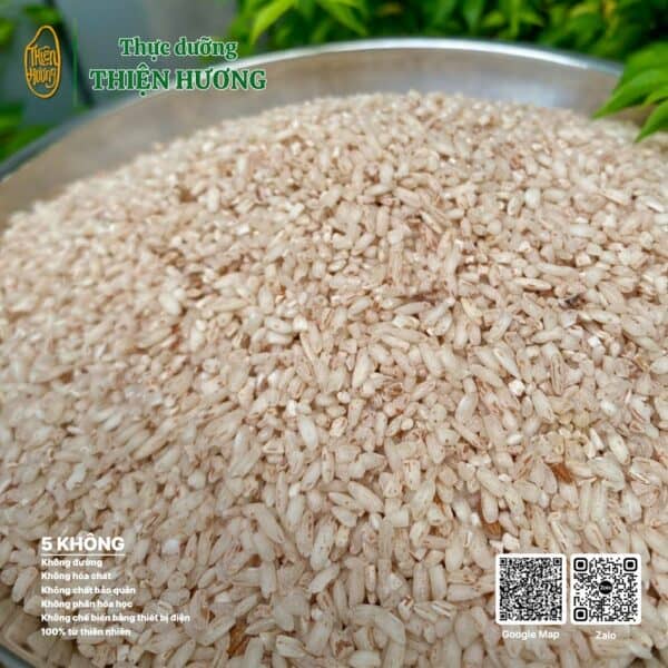 Hạt gạo bán lứt đỏ 6 tháng thơm ngon, cơm dẻo từ Thực dưỡng Thiện Hương.