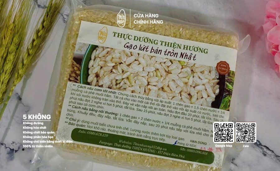 Gạo bán lứt tròn Nhật 4 Gạo bán lứt tròn Nhật