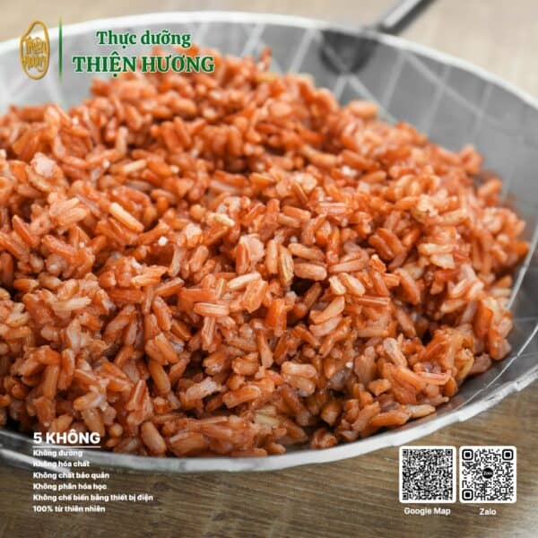 Cơm gạo lứt đỏ 6 tháng Thực dưỡng Thiện Hương, hạt nở mềm, bổ dưỡng cho sức khỏe.