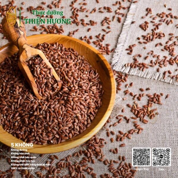 Hạt gạo lứt đỏ 6 tháng dày, chắc, nhiều dinh dưỡng từ Thực dưỡng Thiện Hương.