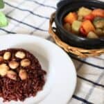 Cơm lứt hạt sen + đồ kho