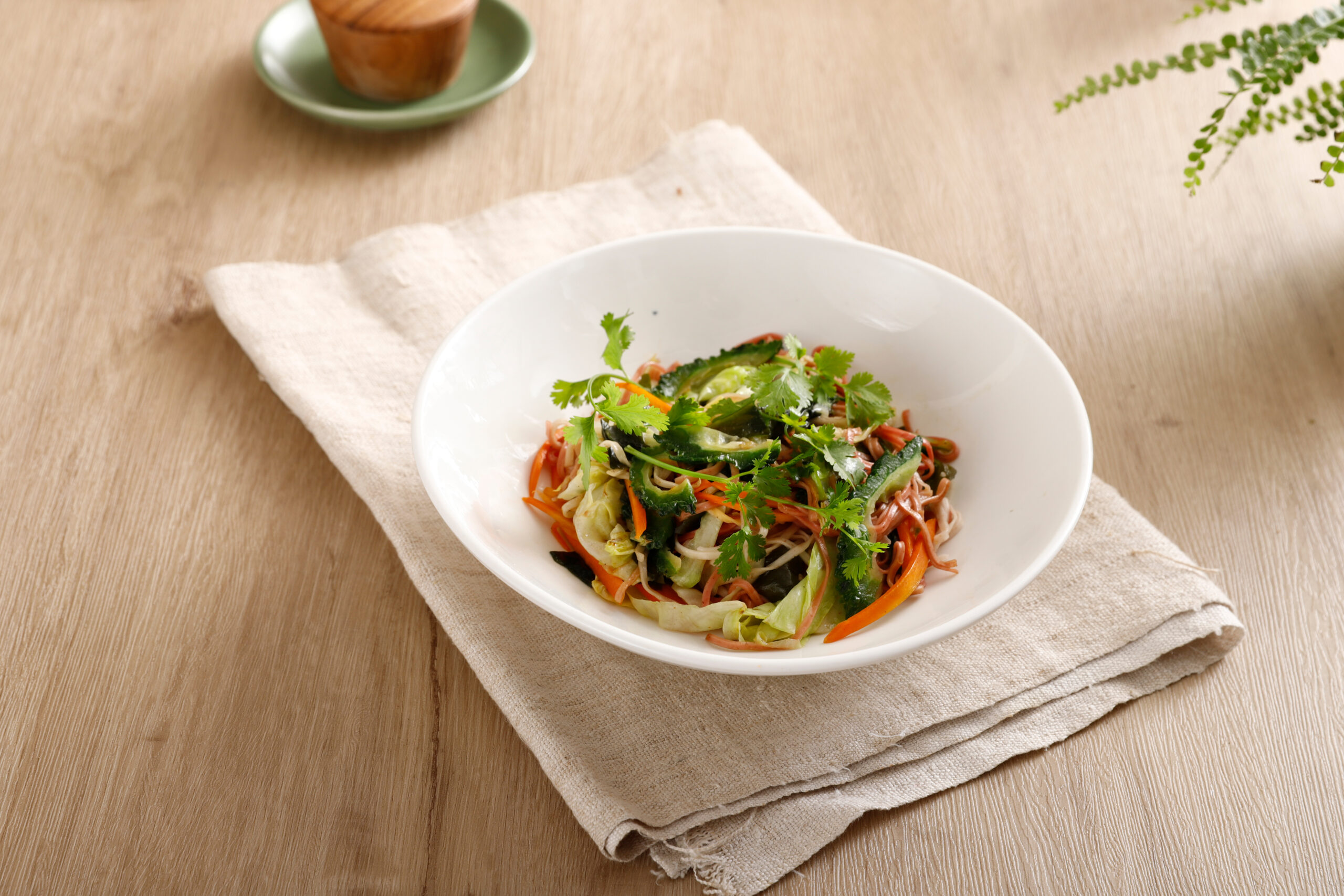 Mì xào khổ qua rong biển