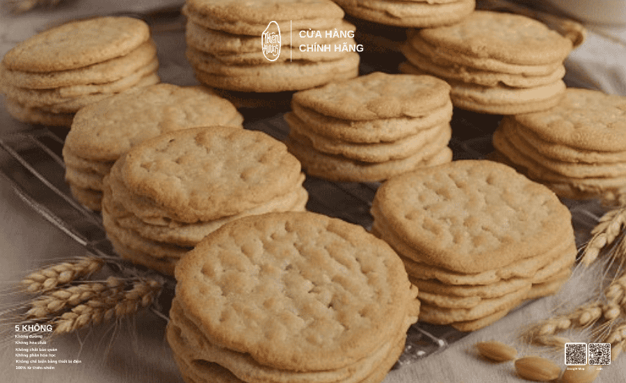 Bánh quy không đường từ ngũ cốc nguyên cám