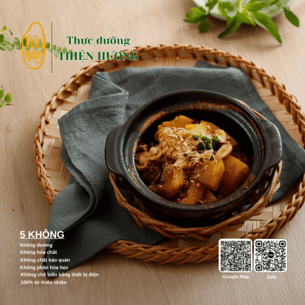 Bí đỏ kho hạt sen