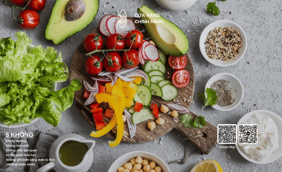 Các món ăn trong buffet mang đi được xây dựng theo chế độ dinh dưỡng thực dưỡng