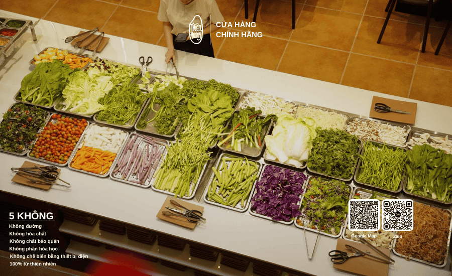 Các nguyên liệu trong buffet tại quán đều được lựa chọn từ những nguồn chất lượng, phù hợp với đại đa số thực khách