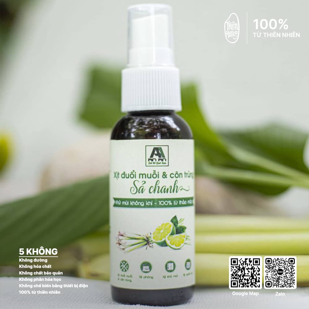 Xịt đuổi muỗi & côn trùng Sả chanh
