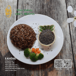 Cơm dĩa đậu đỏ (rau luộc/xào)