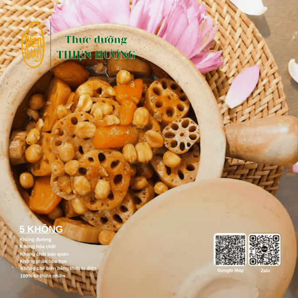 Cơm dĩa hạt sen (rau luộc/xào)