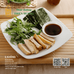 Đậu hủ cuốn rau răm