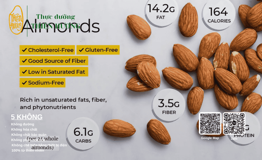 Hạt hạnh nhân chứa nhiều thành phần dinh dưỡng tốt, có lợi cho sự phát triển của cơ thể