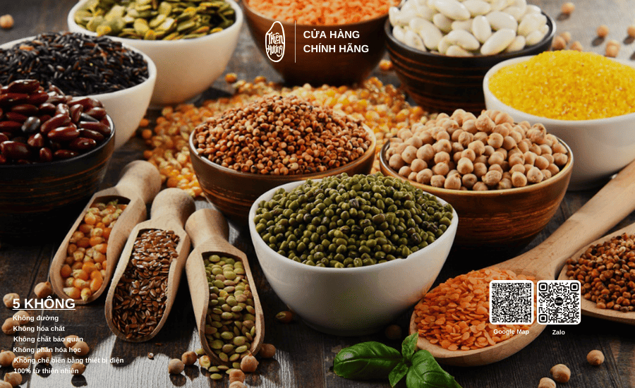 Trong các loại đậu hạt, ngũ cốc đều chứa hàm lượng chất dinh dưỡng, khoáng chất và chất xơ cao