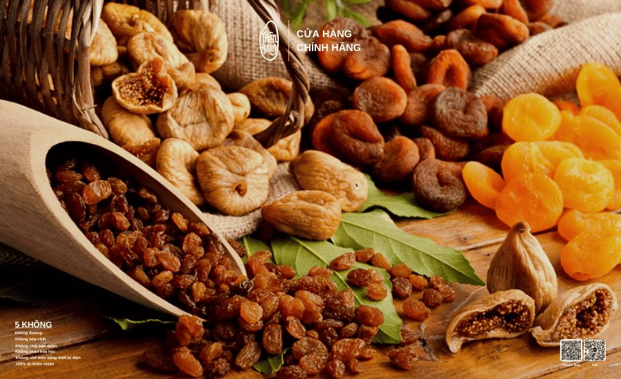 Hoa quả khô chứa hàm lượng chất dinh dưỡng cô đặc và dễ bảo quản trong thời gian dài