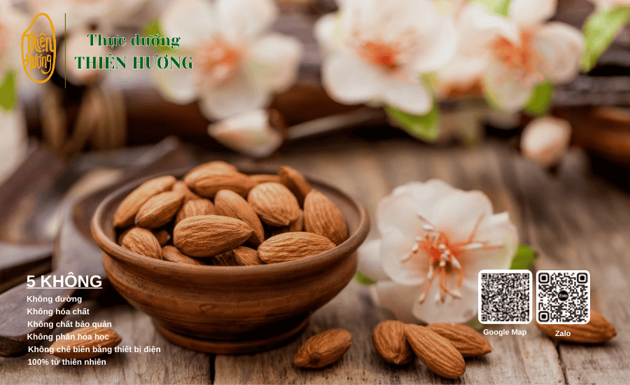 Bên trong hạt hạnh nhân chứa chất chống oxy hoá giúp vệ da, làm chậm quá trình lão hóa