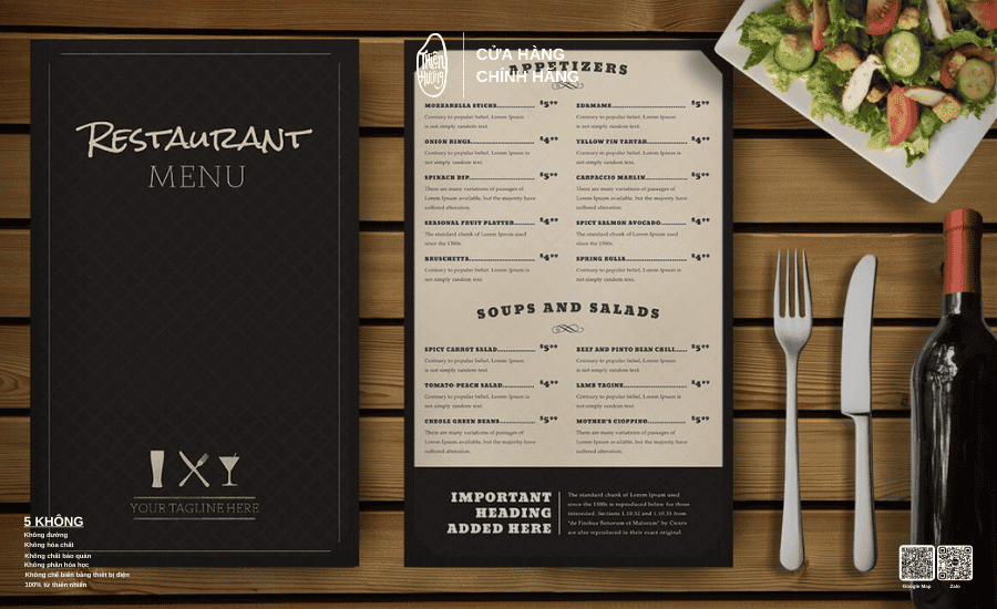 Thực đơn nhà hàng chuẩn thực dưỡng đang là xu thế mới trong kinh doanh nhà hàng