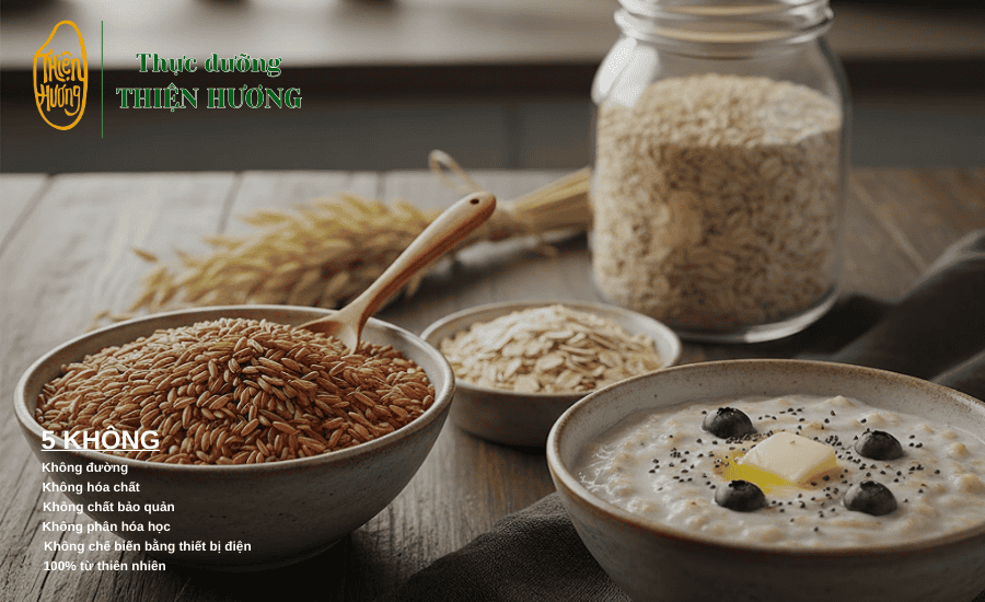 Nhóm tinh bột tốt từ gạo lứt và yến mạch