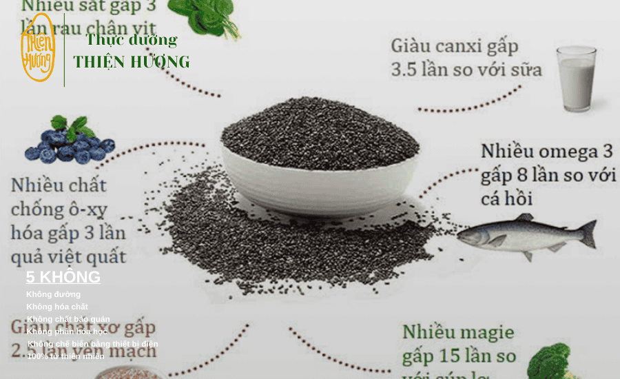 Dinh dưỡng trong hạt chia và lợi ích cho sức khỏe 2 Hạt chia chứa hàm lượng chất dinh dưỡng vô cùng phong phú