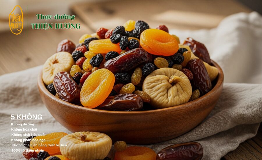 Trái cây sấy khô theo công nghệ sấy lạnh mới giúp giữ trọn dưỡng chất trong từng loại quả